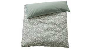 Bettwäsche-Set Interliving aus Stoff in Hellgrün Interliving Bettwäsche Serie 9131 floral salbeigrüner & salbeigrüner Baumwollsatin - ca. 155 x 220 cm