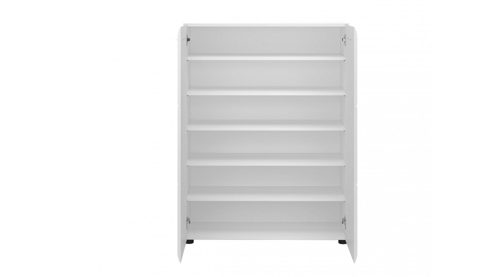 Garderobenschrank Wojcik aus Holz in Weiß Garderobenprogramm Merano - Schuhschrank Hochglanzweiß & Alpinweiß - ca. 90 x 120 cm