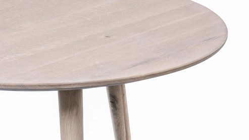 Couchtisch M2 kollektion aus Holz in Holzfarben Couchtisch Oslo 1 Wildeiche - Durchmesser ca. 45 cm