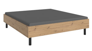 Bettgestell Wimex modern furniture aus Holz in Holzfarben Bettgestellprogramm Easy Beds Black Comfort Artisan Eiche & Schwarz - Liegefläche ca. 180 x 200 cm