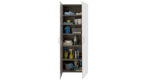 Mehrzweckschrank Wimex modern furniture aus Holz in Weiß Mehrzweckschrank, Kleiderschrank bzw. Schlafzimmermöbel weiße Kunststoffoberfläche - Breite ca. 70 cm, zwei Türen