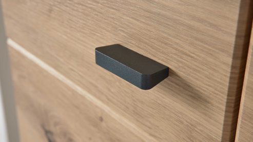 Wohnwand Interliving aus Holz in Holzfarben Interliving Wohnzimmer Serie 2110 - Wohnwand EB34502 Alteiche - Breite ca. 345 cm