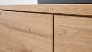 Wohnwand Interliving aus Holz in Holzfarben Interliving Wohnzimmer Serie 2110 - Wohnwand Alteiche - Breite ca. 345 cm