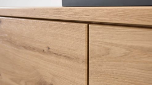 Wohnwand Interliving aus Holz in Holzfarben Interliving Wohnzimmer Serie 2110 - Wohnwand EB34502 Alteiche - Breite ca. 345 cm