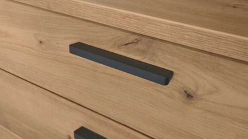 Wohnwand Interliving aus Holz in Holzfarben Interliving Wohnzimmer Serie 2110 - Wohnwand EB34502 Alteiche - Breite ca. 345 cm