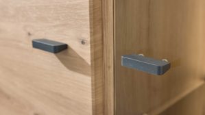 Highboard Interliving aus Holz in Holzfarben Interliving Wohnzimmer Serie 2110 - Highboard Alteiche - zweiteilig, Breite ca. 90 cm