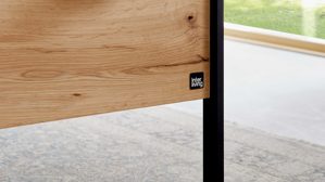 Komplettzimmer Interliving aus Holz in Hellgrau Interliving Schlafzimmer Serie 1034 – Schlafzimmermöbel-Set champagnerfarbenes Glas & Kernholz - Liegefläche ca. 180 x 200 cm