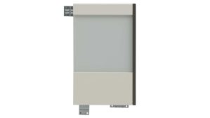 Möbelbeleuchtung Interliving aus Holz in Dunkelgrau Interliving Schlafzimmer Serie 1033 – Bettgestell mit Konsolen und Licht lavafarbenes Kunstleder, weißes Glas & Holz - Liegefläche ca. 180 x 200 cm