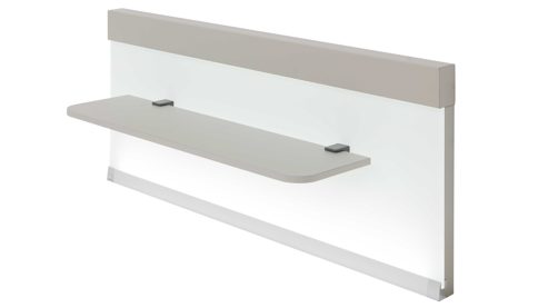 Möbelbeleuchtung Interliving aus Holz in Weiß Interliving Schlafzimmer Serie 1032 – Komplettzimmer mit Beleuchtung Weiß & Kieselgrau - Liegefläche ca. 180 x 200 cm