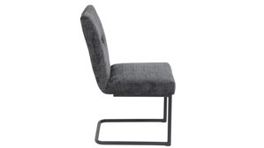 Schwingstuhl Hela aus Stoff in Anthrazit Schwingstuhl Cleo Anthrazit & schwarzes Metall