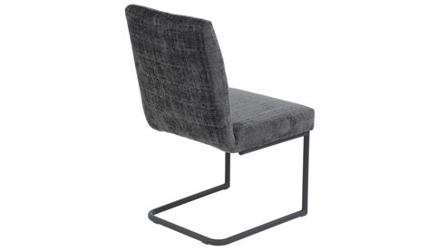 Schwingstuhl Hela aus Stoff in Anthrazit Schwingstuhl Cleo Anthrazit & schwarzes Metall
