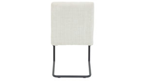 Schwingstuhl Hela aus Stoff in Beige Schwingstuhl Cleo Creme & schwarzes Metall