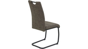 Schwingstuhl Hela aus Stoff in Braun Schwingstuhl Dunja S Braun & schwarzes Metall