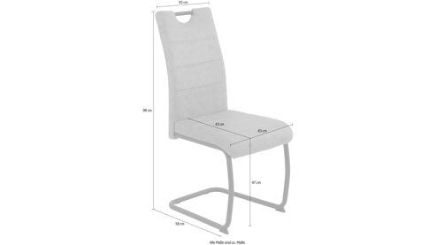Schwingstuhl Hela aus Stoff in Beige Schwingstuhl Dunja S schlammfarben & schwarzes Metall