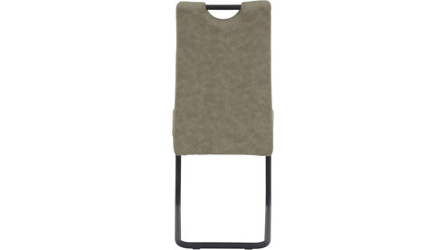 Schwingstuhl Hela aus Stoff in Beige Schwingstuhl Dunja S schlammfarben & schwarzes Metall