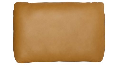 Einzelkissen modulmaster aus Leder in Gelb Modulmaster MM-PN1183 - Kissen mit Rolle kurkumafarbenes Leder Vivre - 80 x 50 cm