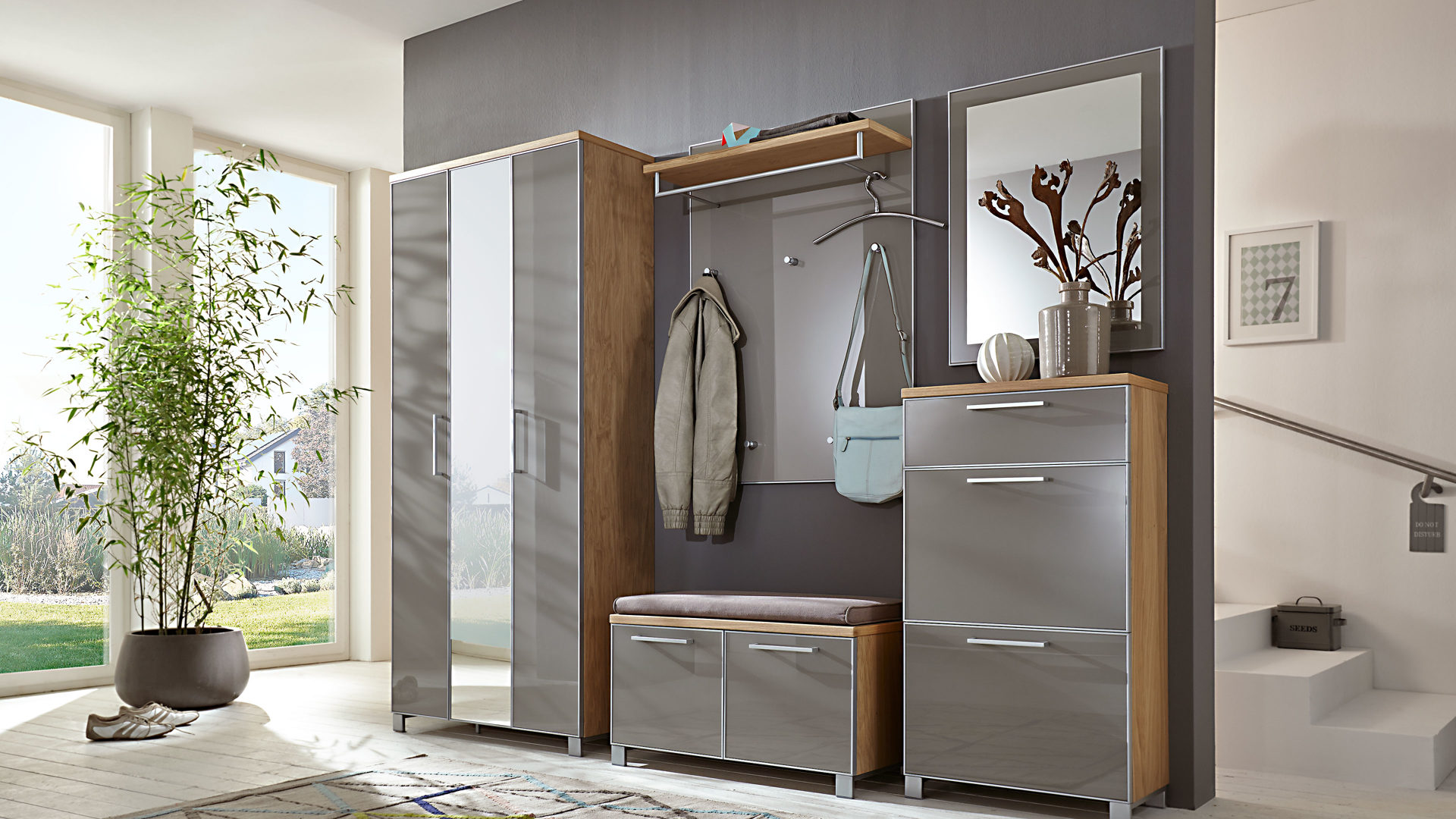 Sitzkissen Voss möebel aus Stoff in Braun VOSS MÖBEL Sitzkissen Santina taupefarbener Bezug – ca. 80 x 38 cm