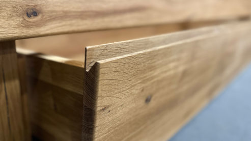 Bettkasten WOODS & TRENDS aus Holz in Holzfarben 3S frankenmöbel Bettschublade BE-0589 geölte Wildeiche