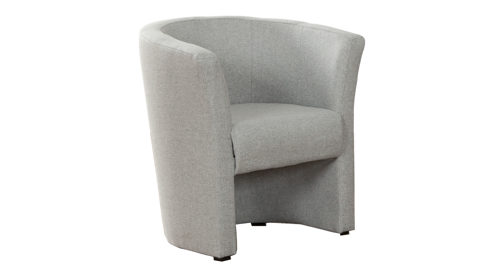 Cocktailsessel Matex aus Kunstfaser in Grau Cocktailsessel Mini Flachgewebe grau 6143 - Breite ca. 71 cm