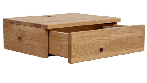 Nachtkommode WOODS & TRENDS aus Holz in Holzfarben 3S frankenmöbel Hängekonsole BE-0588 geölte Wildeiche - ca. 45 x 33 cm