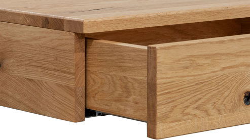 Nachtkommode WOODS & TRENDS aus Holz in Holzfarben 3S frankenmöbel Hängekonsole BE-0588 geölte Wildeiche - ca. 45 x 33 cm