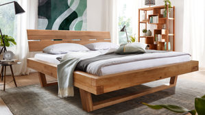 Bettgestell WOODS & TRENDS aus Holz in Holzfarben 3S frankenmöbel Bettgestell BE-0589 geölte Wildeiche - Liegefläche ca. 180 x 200 cm