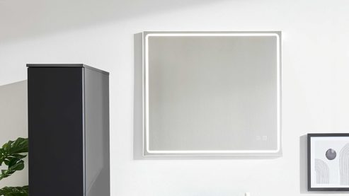 Wandspiegel Interliving aus Spiegel in Transparent Interliving Bad Serie 7317 - Wandspiegel ca. 80 x 72 cm