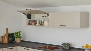 Einbauküche culineo® aus Holz in Beige Culineo® Einbauküche C615 mit Einbaugeräten Sand - Stellfläche ca. 370 x 395 cm