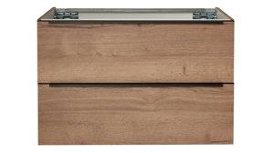 Waschtisch-Set / Waschbecken-Set Interliving aus Holz in Holzfarben Interliving Bad Serie 7402 – Waschtisch mit Unterschrank Havanna Eiche – Breite ca. 90 cm