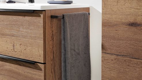 Handtuchhalter Interliving aus Metall in Schwarz Interliving Bad Serie 7402 - Handtuchhalter mattschwarzes Metall