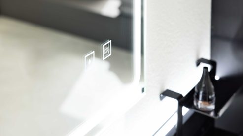 Badmöbel-Set Interliving aus Holz in Grau Interliving Bad Serie 7317 - Badmöbel-Set mit viel Zubehör Schiefergrau