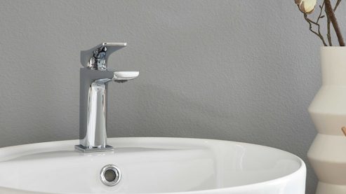 Badmöbel-Set Interliving aus Holz in Weiß Interliving Bad Serie 7332 - Badmöbel-Set Alpinweiß & Eiche Sierra