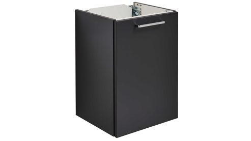 Waschtisch-Set / Waschbecken-Set Interliving aus Holz in Schwarz Interliving Bad Serie 7961 - Waschtischkombination graphitschwarzes Lacklaminat & weiße Keramik