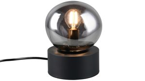 Tischleuchte Interliving aus Glas in Grau Interliving Leuchten Serie 9350 - Tischlampe rauchfarbenes Glas - Höhe ca. 19 cm