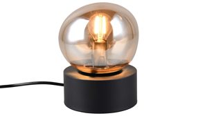 Tischleuchte Interliving aus Glas in Hellbraun Interliving Leuchten Serie 9350 - Tischlampe amberfarbenes Glas - Höhe ca. 19 cm