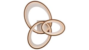 Deckenleuchte Interliving aus Metall in Hellgrau Interliving Leuchten Serie 9353 - Deckenlampe warmgraues & kaffeefarbenes Metall - ca. 69 x 60 cm