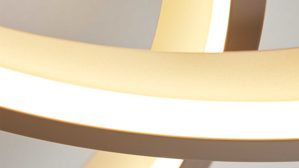 Deckenleuchte Interliving aus Metall in Hellgrau Interliving Leuchten Serie 9353 - Deckenlampe warmgraues & kaffeefarbenes Metall - ca. 69 x 60 cm