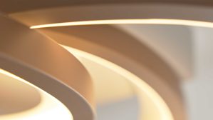 Deckenleuchte Interliving aus Metall in Hellgrau Interliving Leuchten Serie 9353 - Deckenlampe warmgraues & kaffeefarbenes Metall - ca. 69 x 60 cm