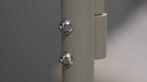 Stehleuchte Interliving aus Metall in Hellgrau Interliving Leuchten Serie 9352 - Stehlampe mit Leselicht warmgraues & kaffeefarbenes Metall - Höhe ca. 180 cm