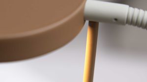 Tischleuchte Interliving aus Metall in Hellgrau Interliving Leuchten Serie 9352 - Tischlampe, auch als Schreibtischleuchte warmgraues & kaffeefarbenes Metall - Höhe ca. 57 cm