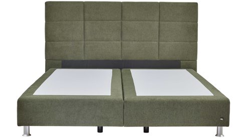 Boxspringbett Interliving aus Kunstfaser in Dunkelgrün Interliving Boxspringbett Serie 1402 – Boxspringbett moosgrüne Mikrofaser Nele 432008 - Liegefläche ca. 180 x 200 cm
