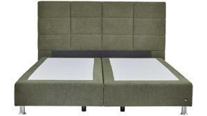 Boxspringbett Interliving aus Kunstfaser in Dunkelgrün Interliving Boxspringbett Serie 1402 – Boxspringbett moosgrüne Mikrofaser Nele 432008 - Liegefläche ca. 180 x 200 cm