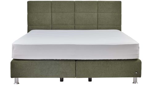 Boxspringbett Interliving aus Kunstfaser in Dunkelgrün Interliving Boxspringbett Serie 1402 – Boxspringbett moosgrüne Mikrofaser Nele 432008 - Liegefläche ca. 180 x 200 cm