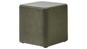 Nachttisch Interliving aus Stoff in Dunkelgrün Interliving Boxspringbett Serie 1402 - Nachtkonsole moosgrüne Mikrofaser Nele 432008