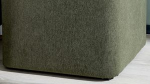 Nachttisch Interliving aus Stoff in Dunkelgrün Interliving Boxspringbett Serie 1402 - Nachtkonsole moosgrüne Mikrofaser Nele 432008