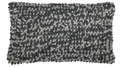 Kissenbezug /-hülle Interliving aus Stoff in Dunkelgrau Interliving Kissenhülle Serie 9117 schwarz-weißes Mischgewebe - ca. 40 x 60 cm