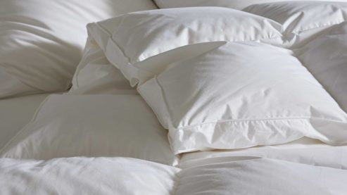 Daunendecke Interliving aus Federn + Daunen in Weiß Interliving Bettdecke Serie 9212 - Aussenstegdecke als Winterbett warm, ca. 1.000 g Daunen & Federn - ca. 135 x 200 cm