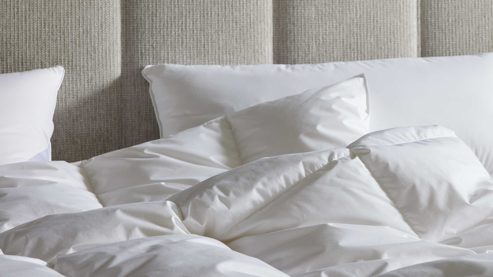 Daunendecke Interliving aus Federn + Daunen in Weiß Interliving Bettdecke Serie 9212 - Cassettendecke als Daunendecke normal, ca. 700 g Daunen & Federn - ca. 135 x 200 cm