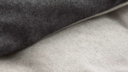 Bettwäsche-Set Interliving aus Stoff in Anthrazit Interliving Bettwäsche Serie 9118 - Biberbettwäsche mit zwei Kopfkissenbezügen Anthrazit & Hellgrau - ca. 60 x 80 cm und ca. 155 x 220 cm