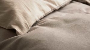 Bettwäsche-Set Interliving aus Stoff in Beige Interliving Bettwäsche Serie 9118 - Biberbettwäsche Creme & Cappuccino - ca. 60 x 80 cm und 135 x 200 cm